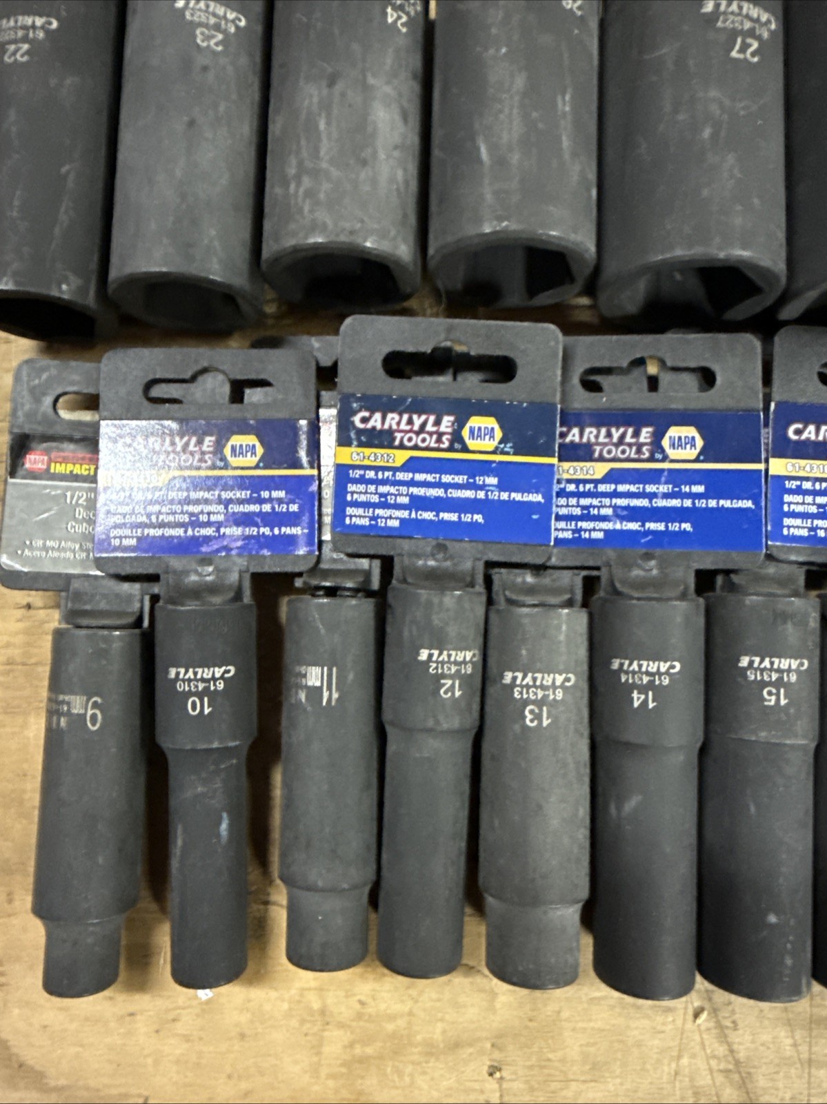 Napa Carlyle Tools Loose Set 23pcs. 1/2″ Drive Deep Metric Impact Socket Set