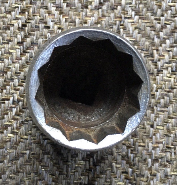 S-K 12 Point 1-1/16″ Shallow Chrome Socket 1/2″ Drive 40134 USA Used