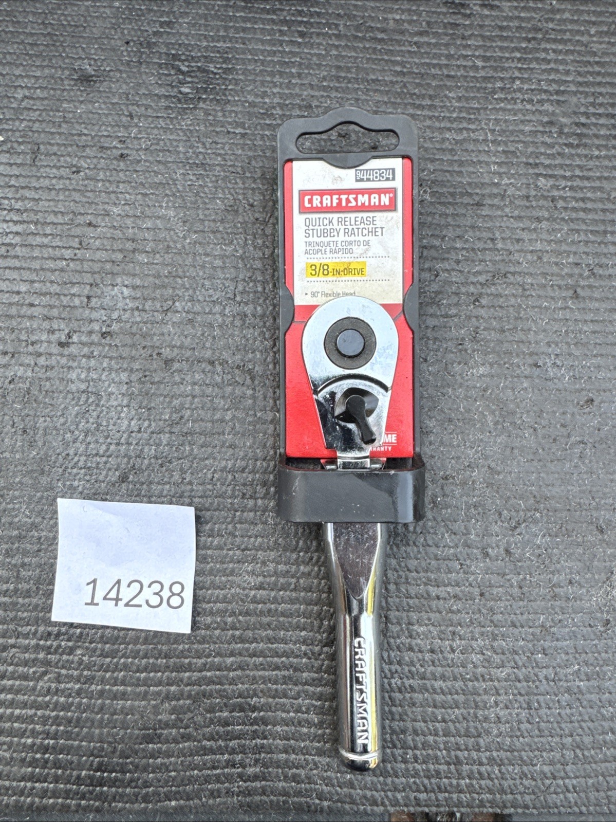 Sears Craftsman Nos 3/8” Drive Stubby Flex Head Ratchet 44834 Full Polish Import