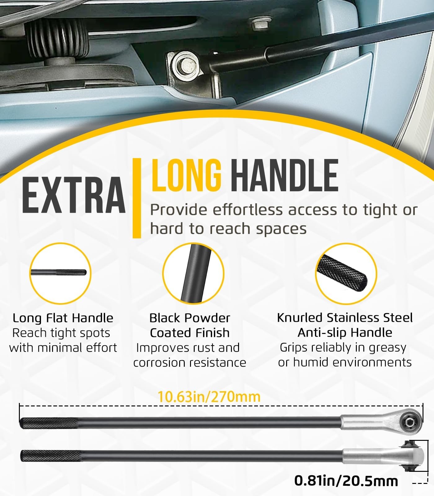 Headlight Adjusting Ratchet Wrench Tool, 4MM Hex for Ford Headlight Alignment
