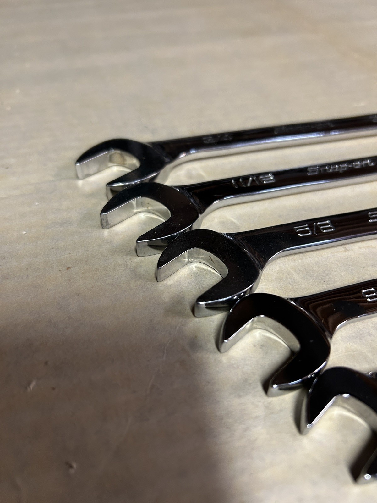 Snap-on 7 pc SAE Four-Way Angle Head Open-End Wrench Set (3/8–3/4″)