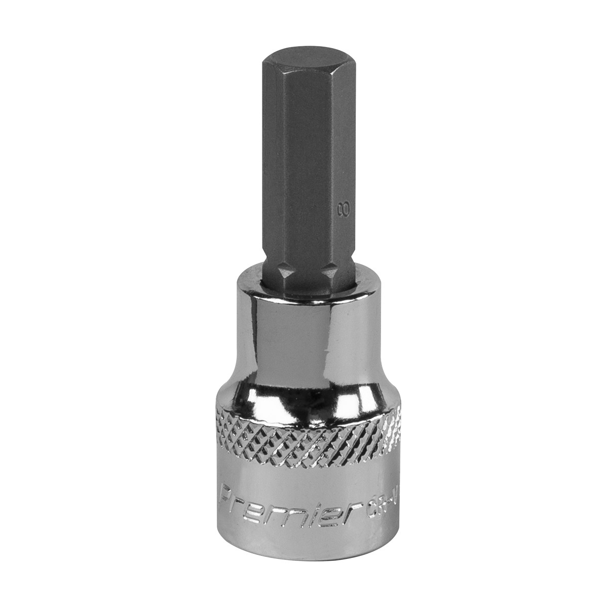 Sealey Hex Socket Bit 8mm 3/8″ Square Drive Forged Chrome Vanadium Steel SBH011