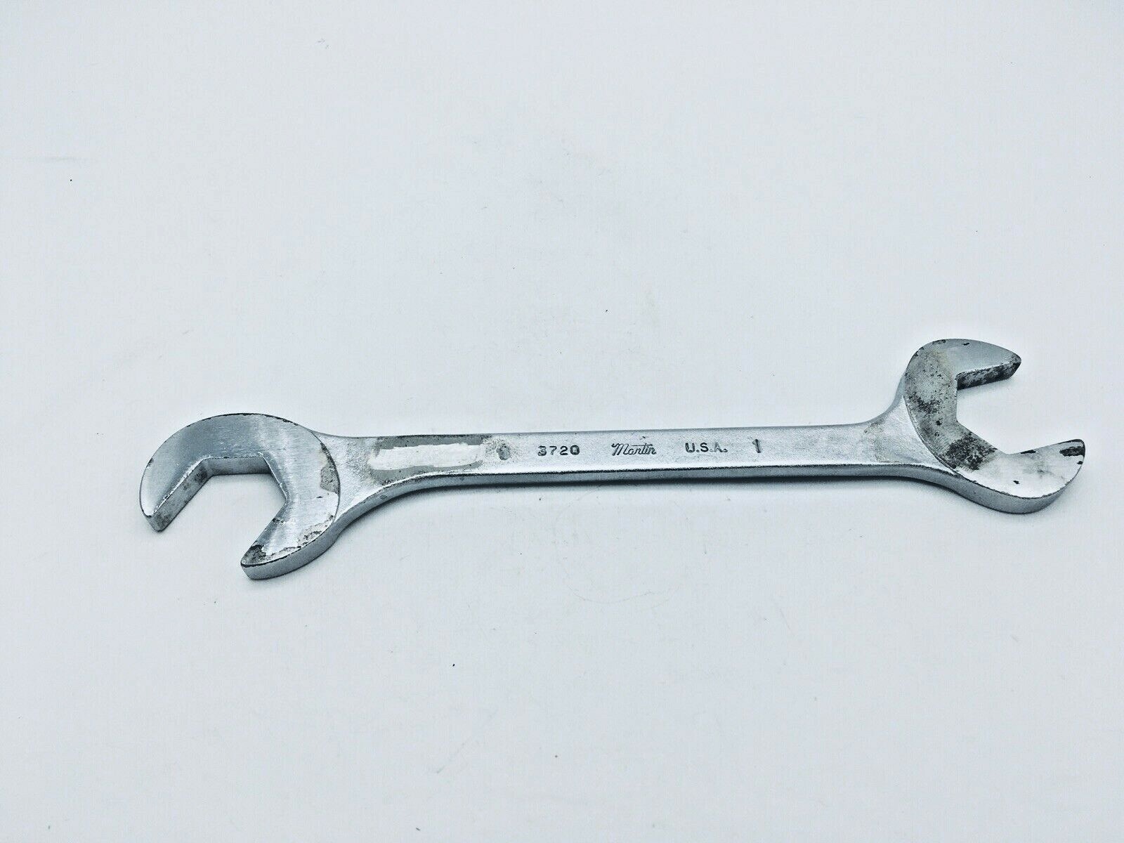 Martin Sprocket 3720 1″ Hex 60° Angled Head Chrome Double Open End Wrench USA