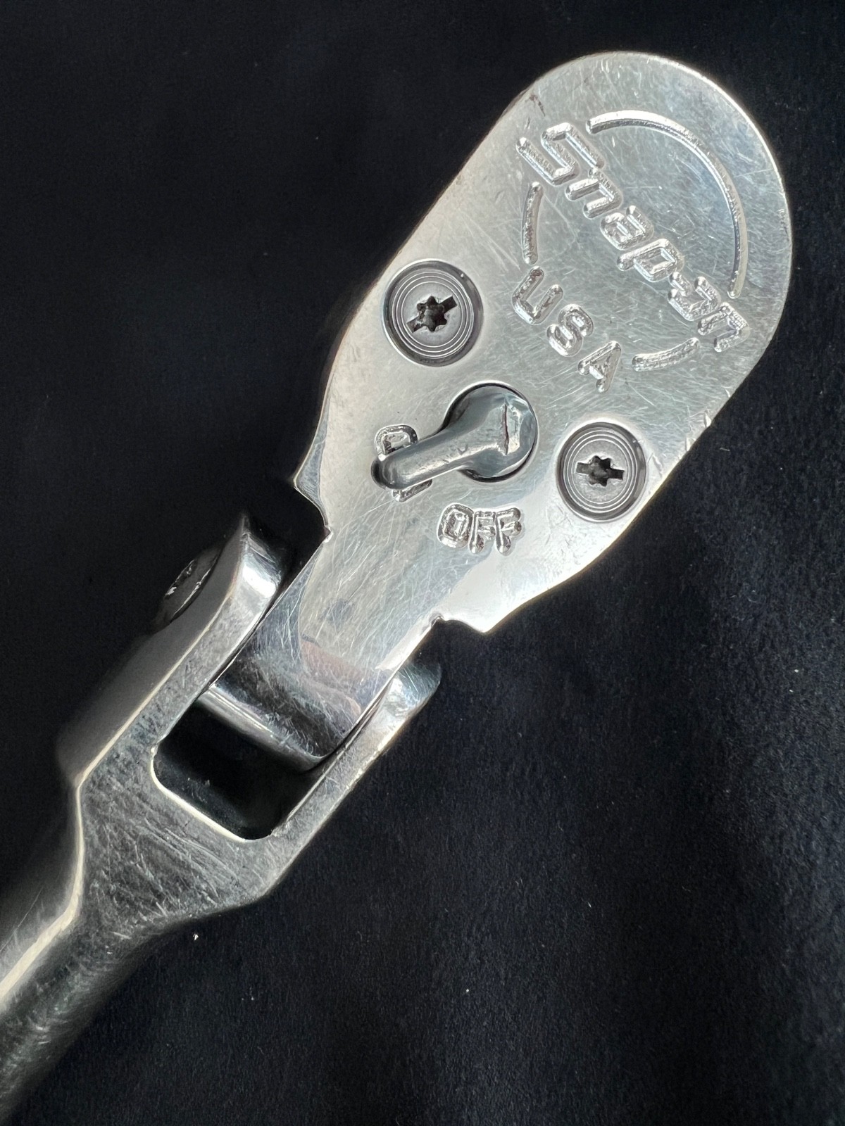 Snap-on Tools, USA, Flex-Head Ratchet, SF80A, 1/2″ Square Drive, Used