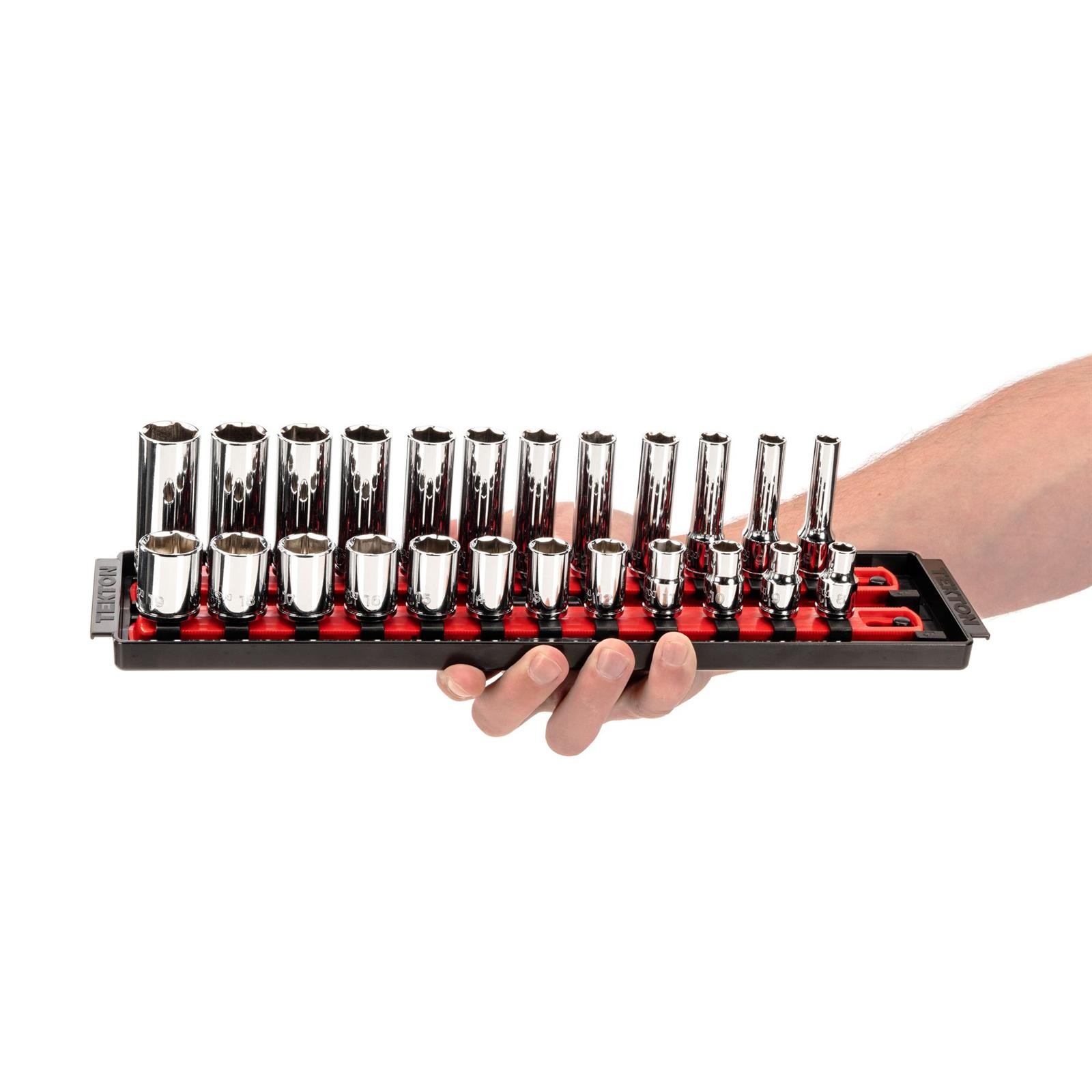 Tekton SHD91218 3/8″ Drive 6-Point Socket Set, 42-Piece