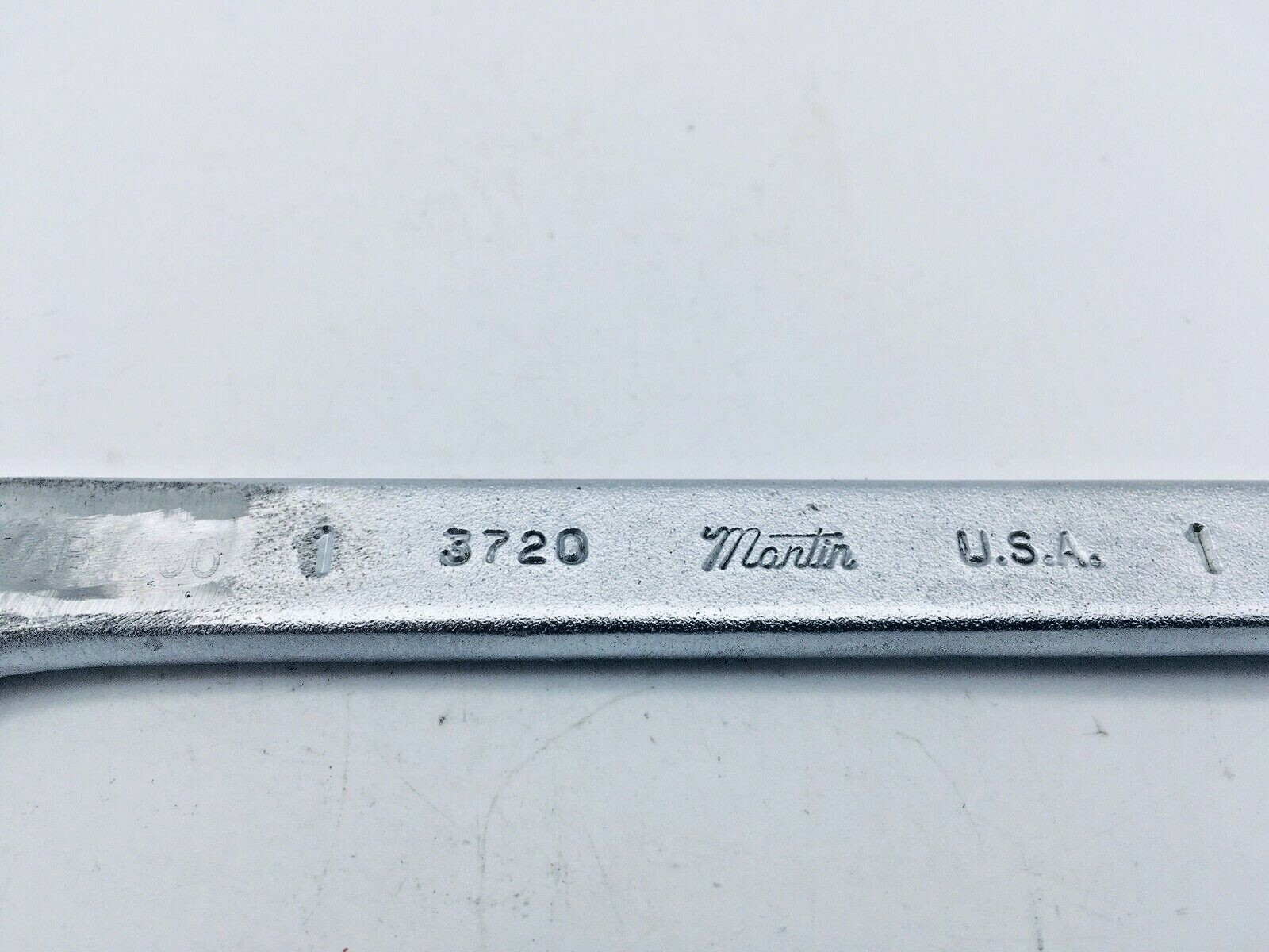 Martin Sprocket 3720 1″ Hex 60° Angled Head Chrome Double Open End Wrench USA