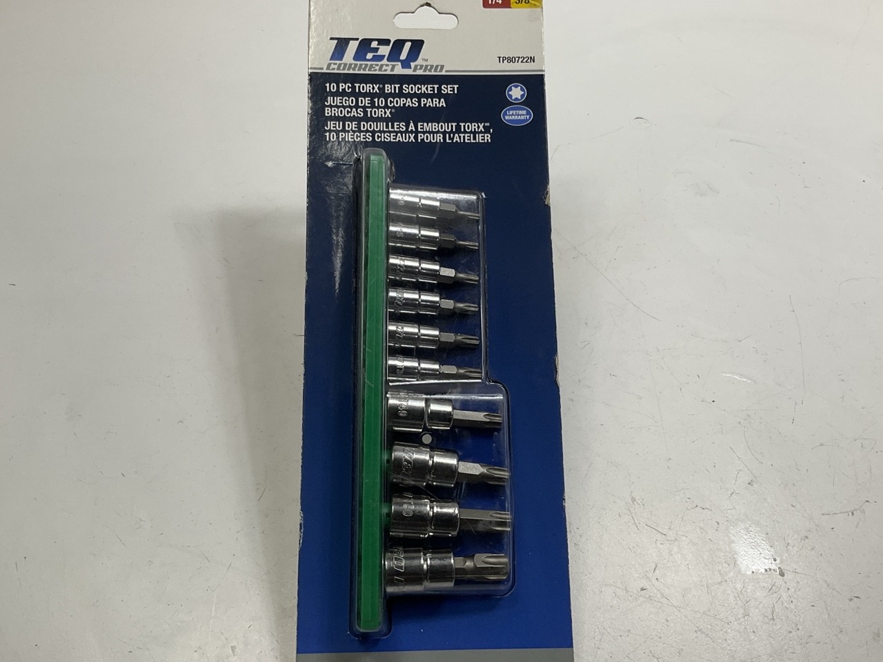 TEQ TP80722N Professional 10-Piece 1/4″ & 3/8″ Drive TorxBit Socket Set T10-T55