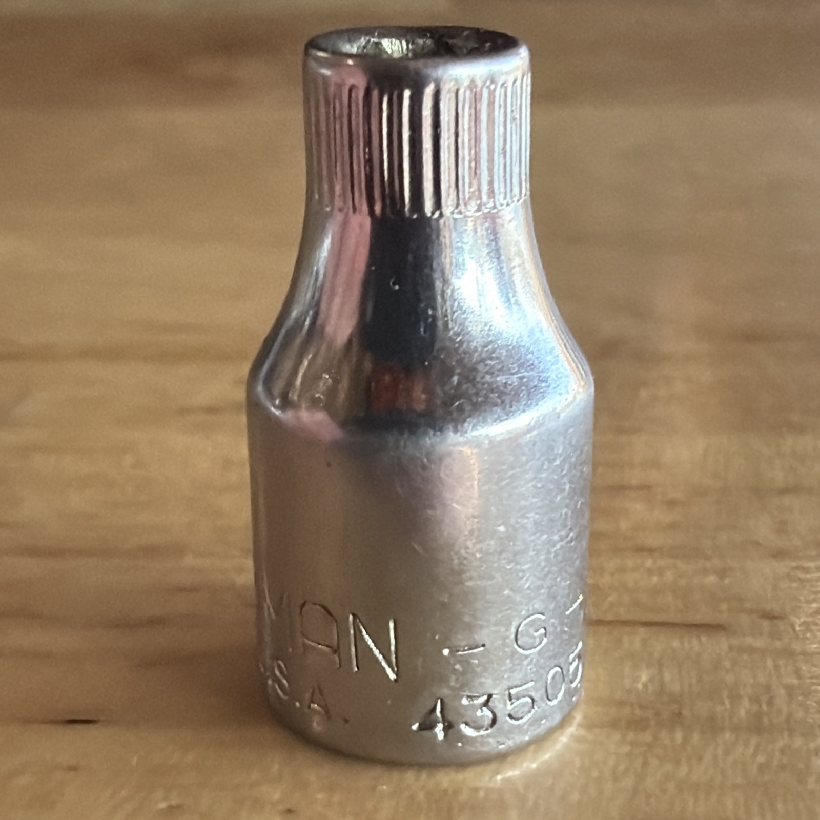 Craftsman 4mm Shallow Socket 1/4″ Drive 6 Point Top Knurl G Series 43505 USA