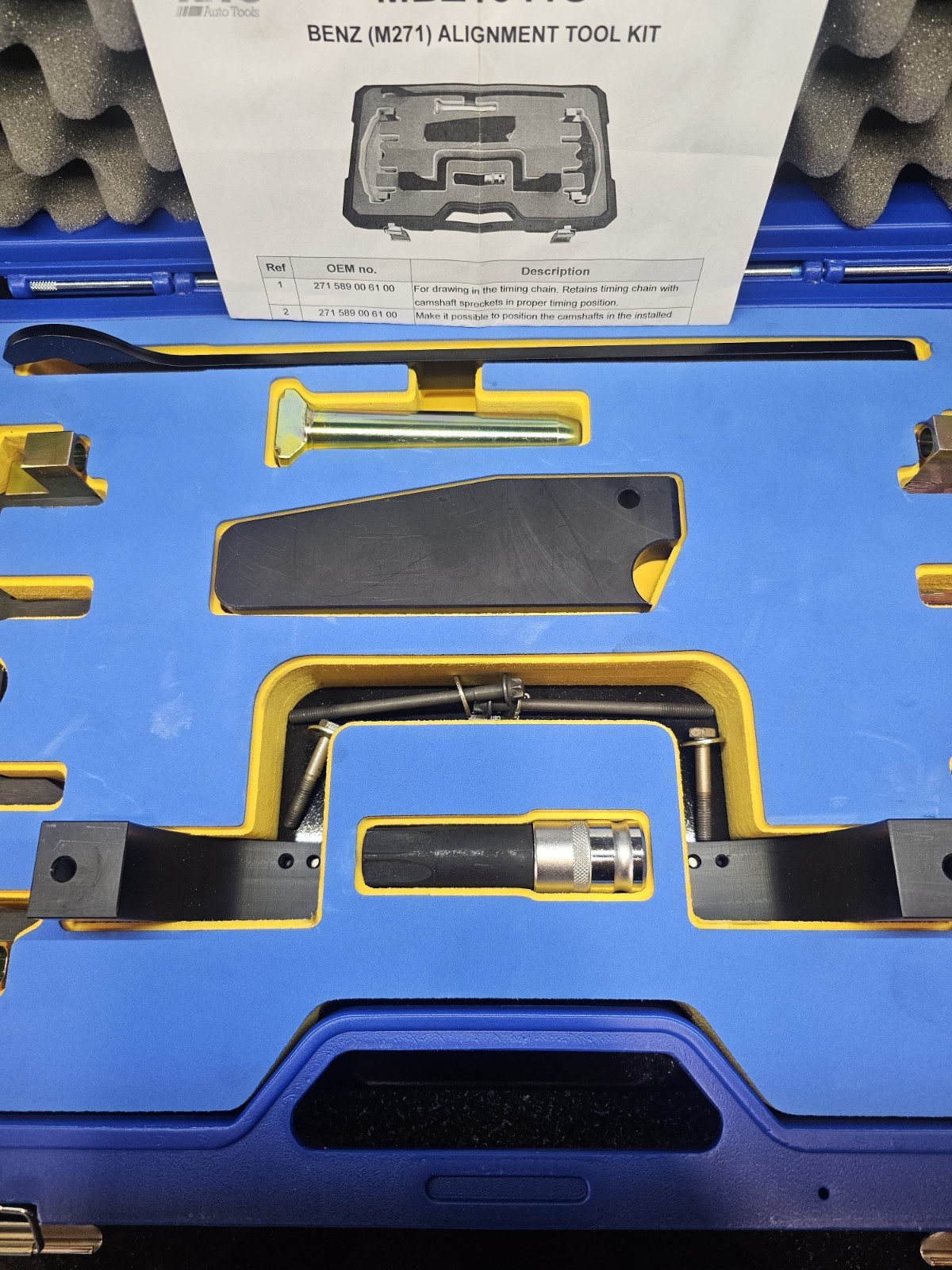 KTC Auto Tools Mercedes Benz M271 Alignment Tool Kit MBZ1041U