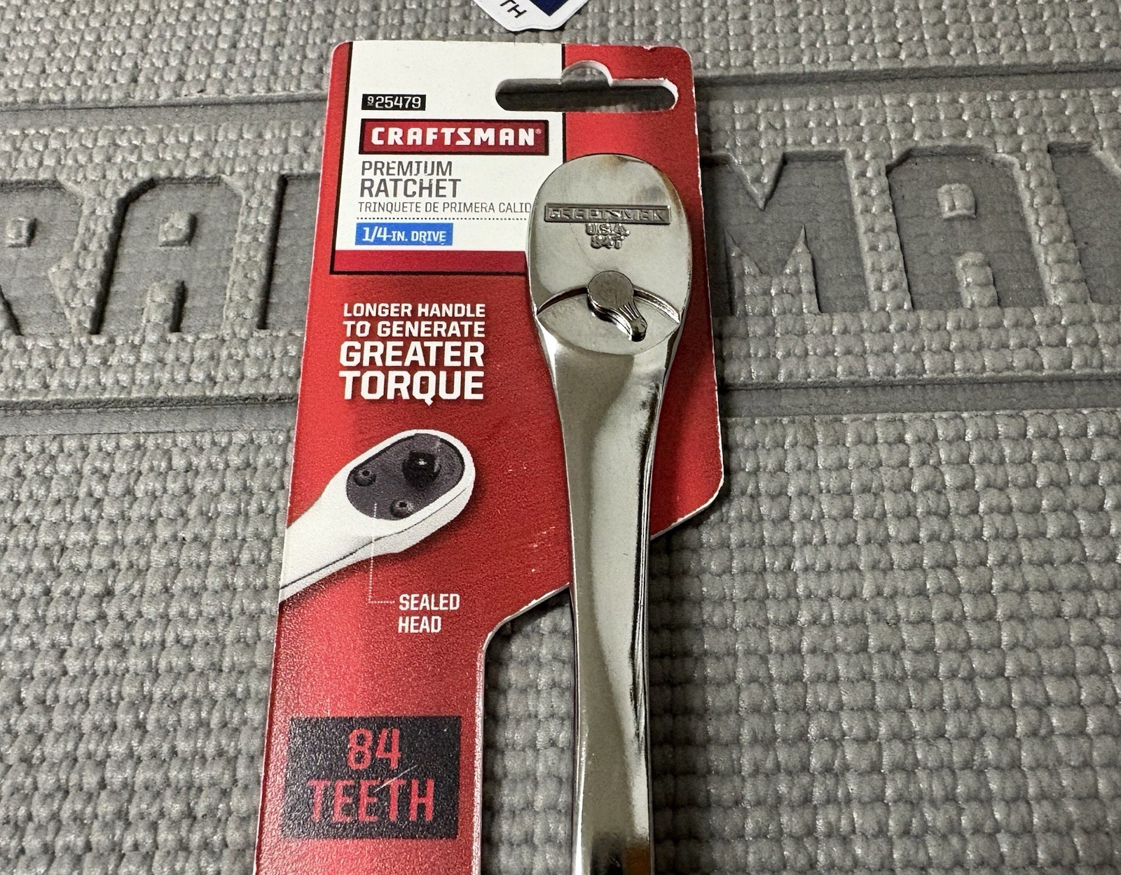 NOS Sears Craftsman 1/4” Premium Ratchet 84T 25479 USA Brand New On Original Tag