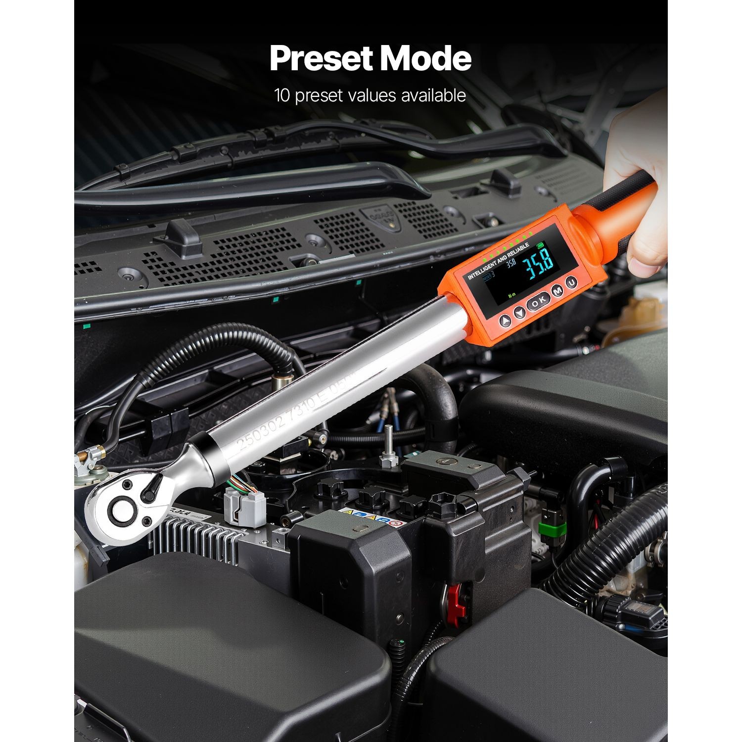2PC Digital Torque Wrench Set 1/2+3/8in Drive ±2%