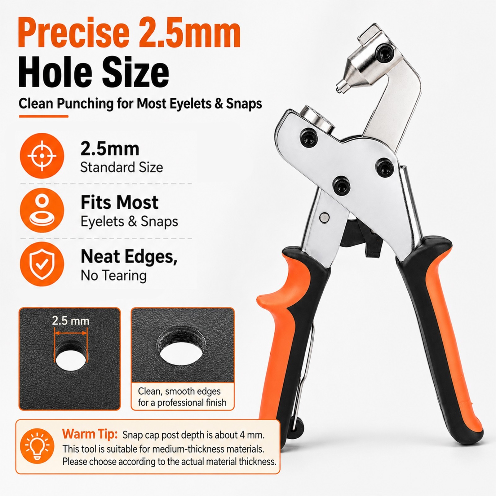 Snap Fastener Tool Kit 200pcs Marine Canvas Repair Plier Heavy Duty Grommet