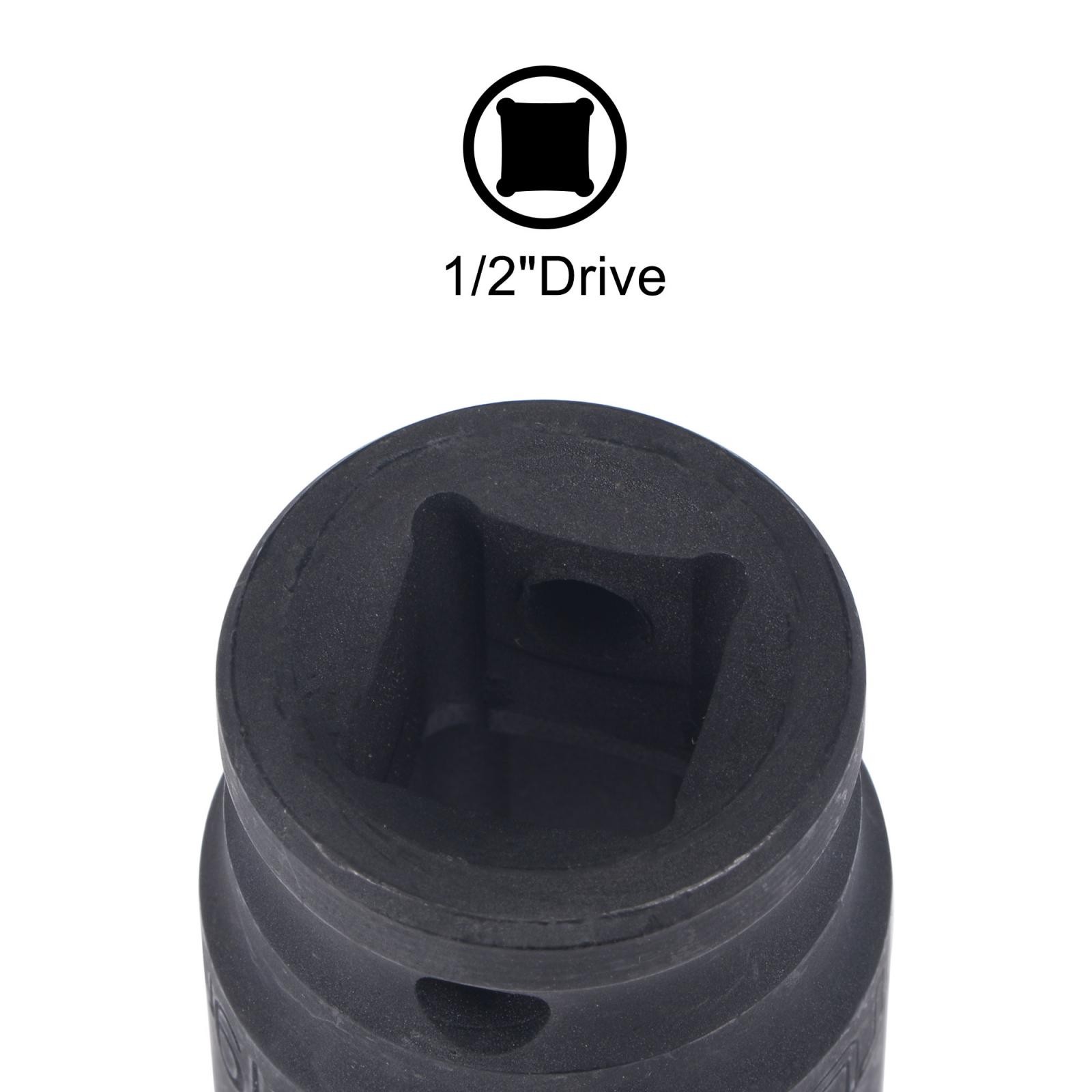 1/2″ Drive 19mm 6-Point Impact Socket CR-V 1.54″ Shallow Metric Sizes