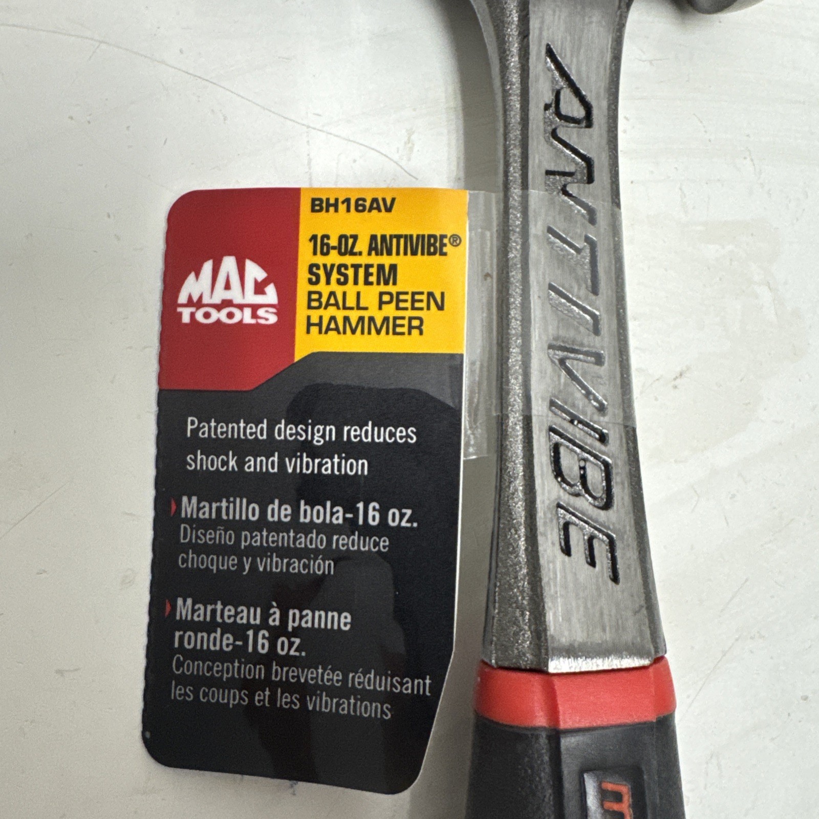 Mac Tools Heavy Hitter AntiVibe System Ball Peen Hammer Model BH16AV Brand New