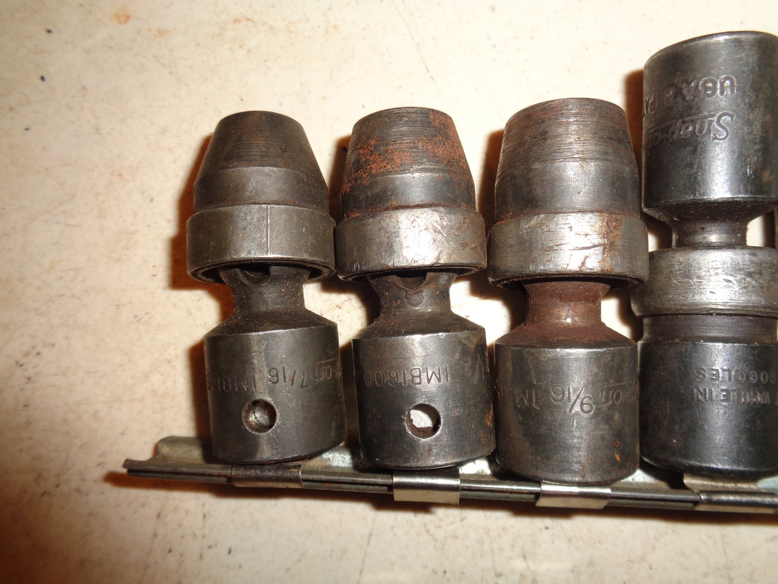 6 pc. Snap-On Tool IMB 1/2” Dr. Swivel Impact Socket Set, 6 pt, 7/16″-3/4″, USA