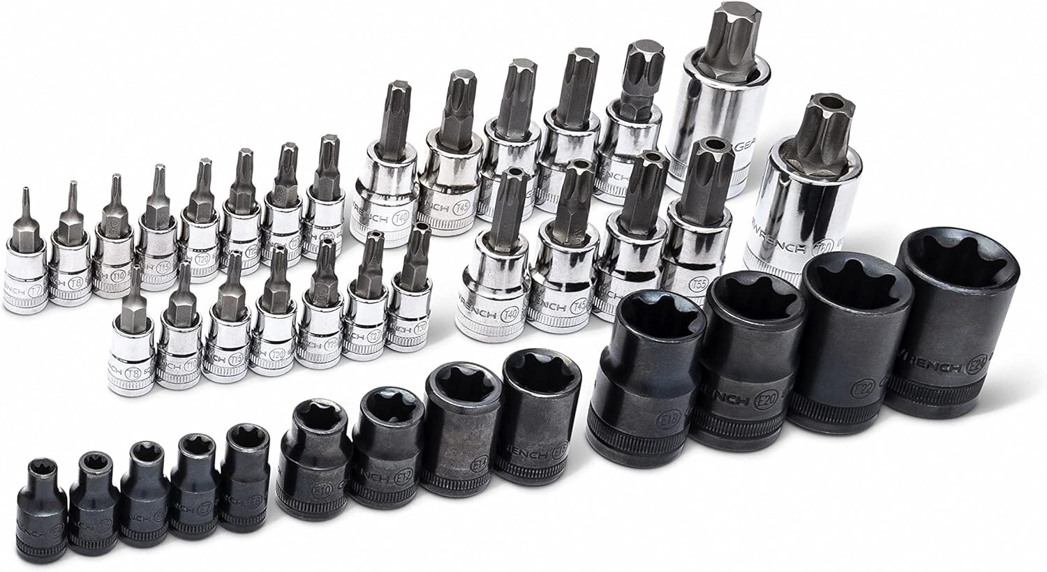 GEARWRENCH 89087 – 49 Piece 1/4″, 3/8″, 1/2″ Drive Torx Bit Socket Master Set