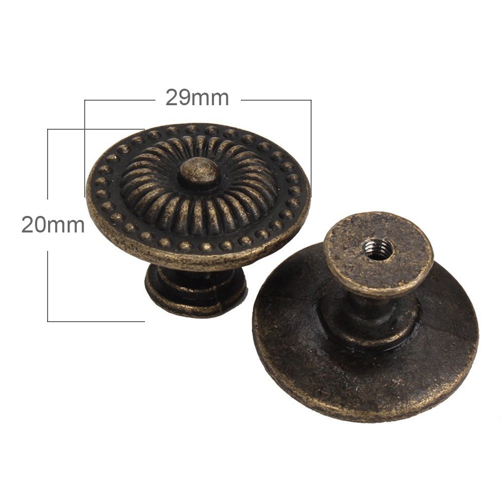 4 PC Cabinet Pulls Antique Bronze Drawer Dresser Cupboard Knobs Handles