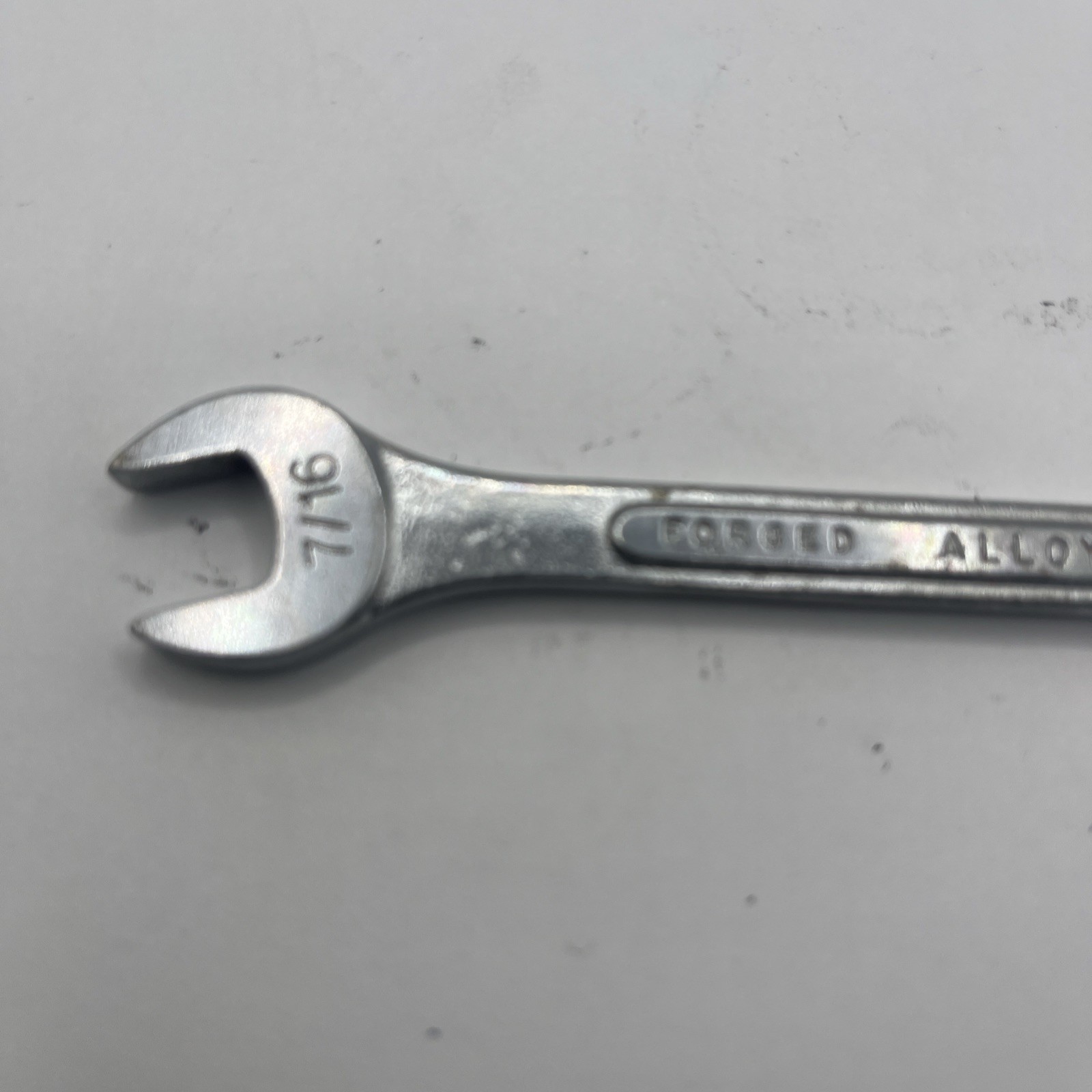 S-K Wayne Tools USA C-14 7/16in SAE 12 PT Combination Wrench Vintage SK