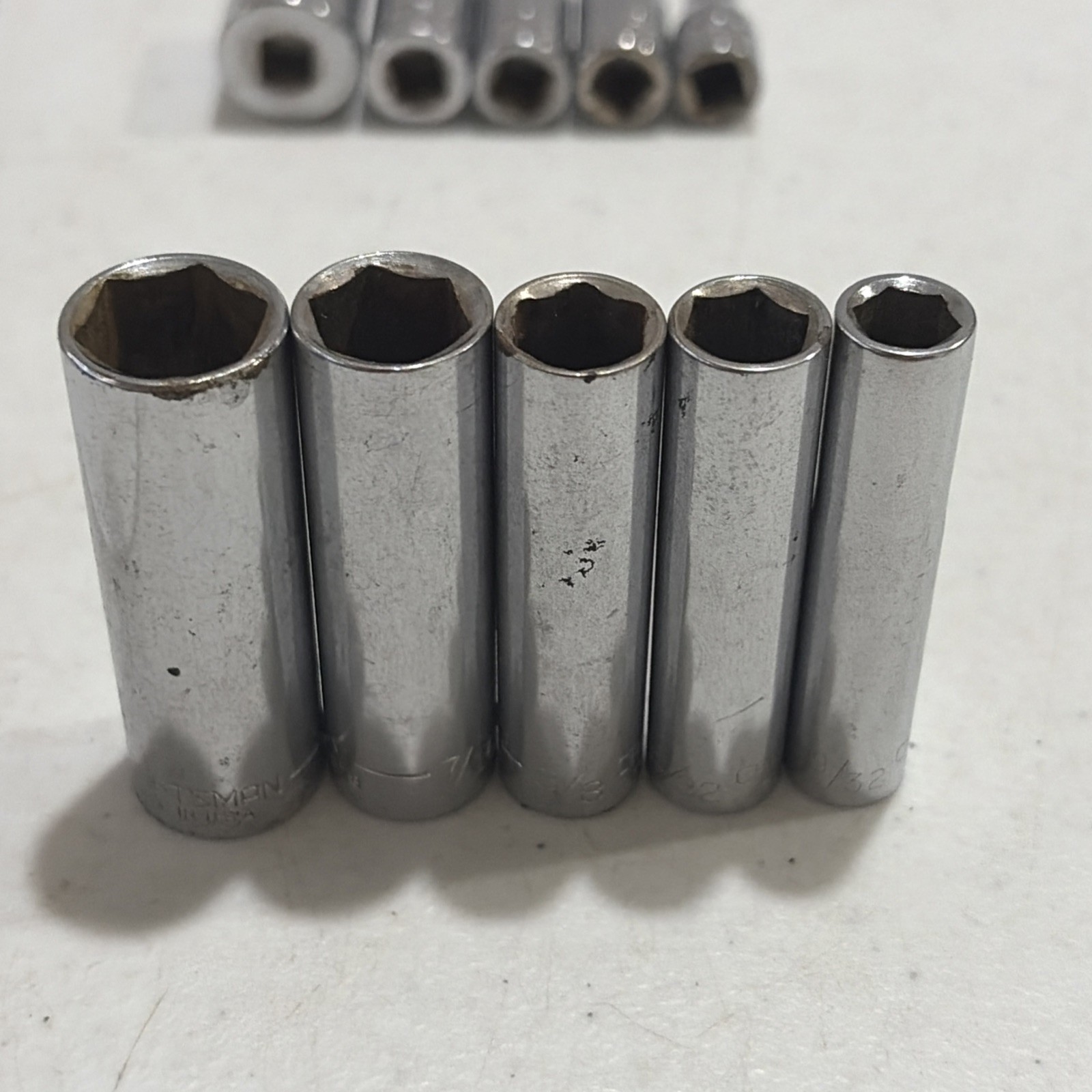 Craftsman Socket Lot 16 SAE & Metric 6 & 12 Point Sizes In Description