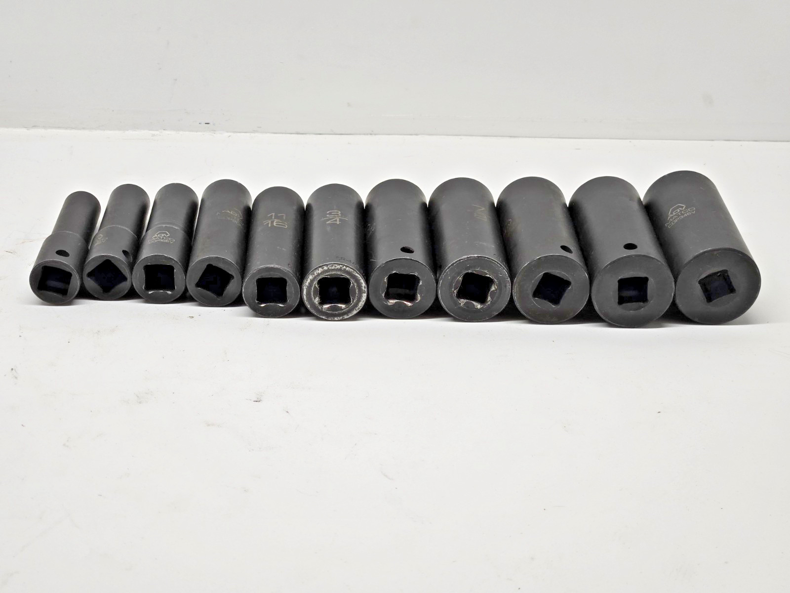 Matco Tools ADV 11 Piece SAE 1/2” Drive Deep Impact Socket Set