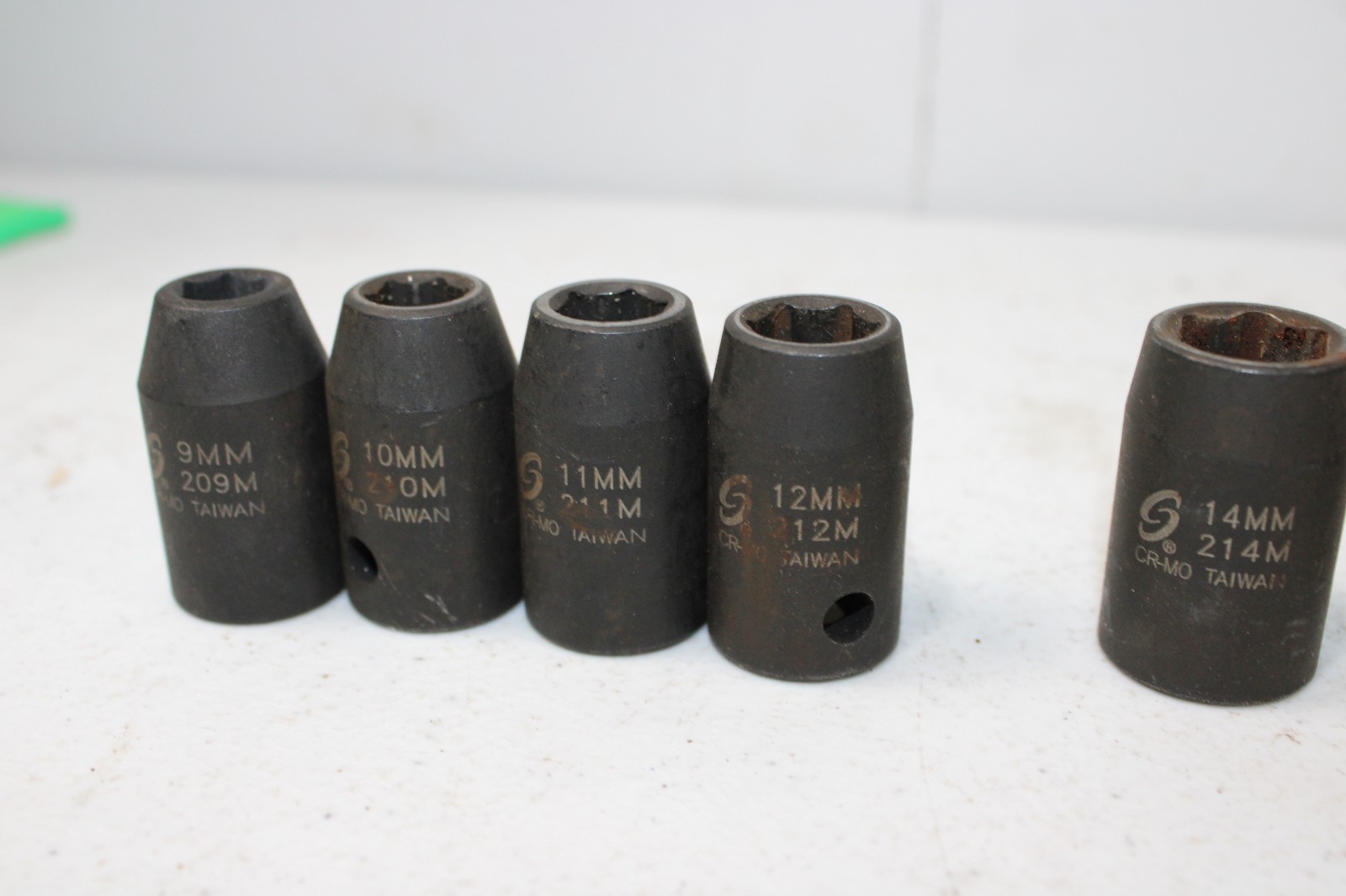 Sunex 14 Pieces SAE shallow Impact Socket Set 3/8 drive