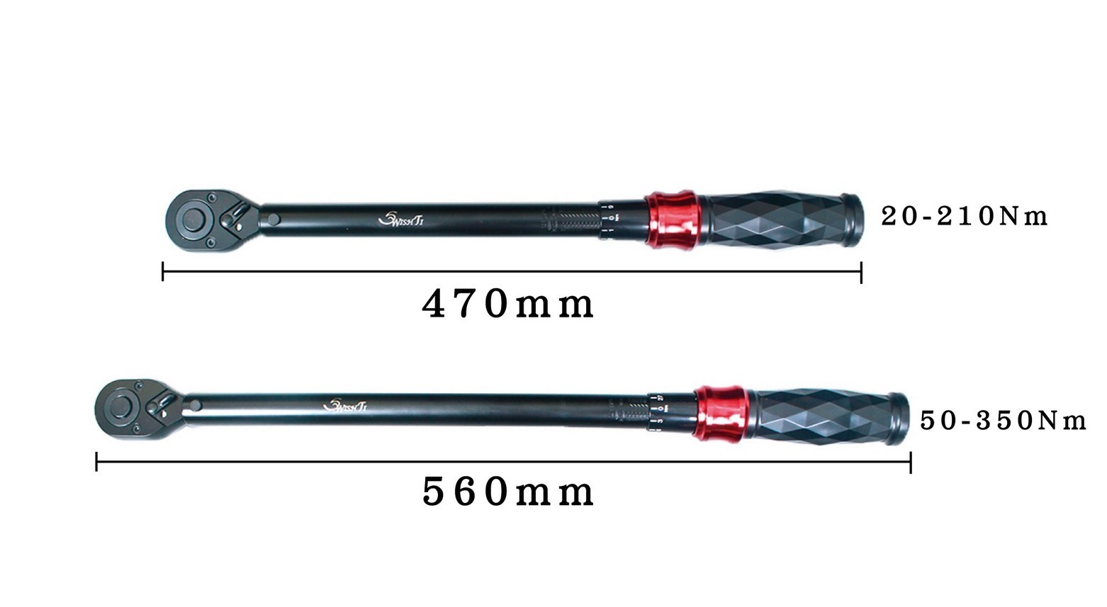 SwishTi 1/2 Inch Click Torque Wrench 150 250 ft-lb Reversible Car SUV Repair