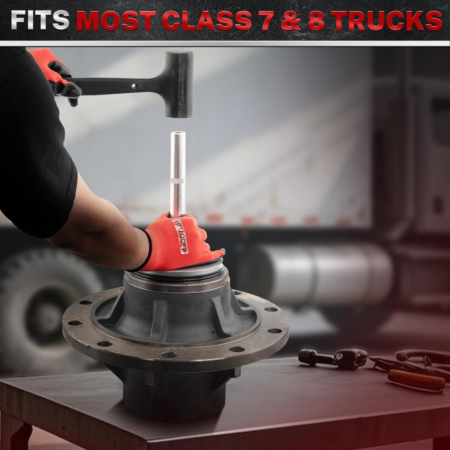 Heavy-Duty Bearing Race & Seal Driver Set for Trucks