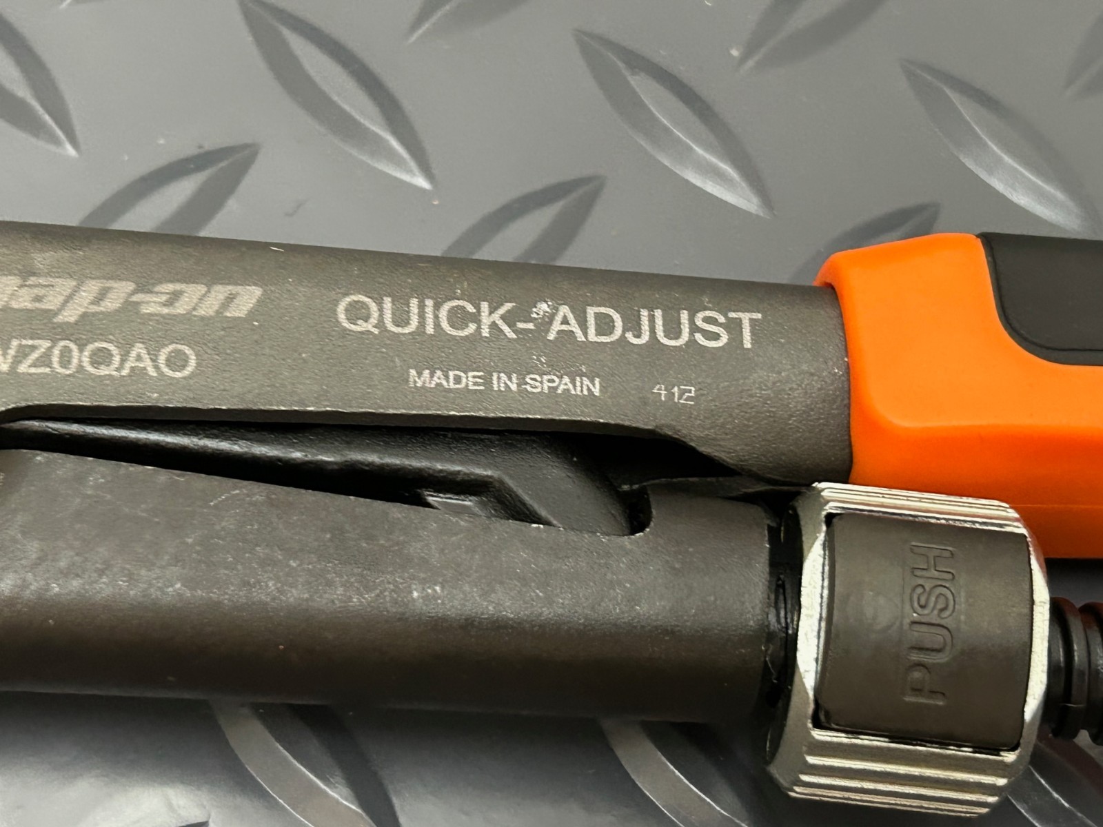 Snap-on Tools Orange 8-5/8″ Soft Grip Quick Adjust Pliers Wrench PWZ0QAO NEW
