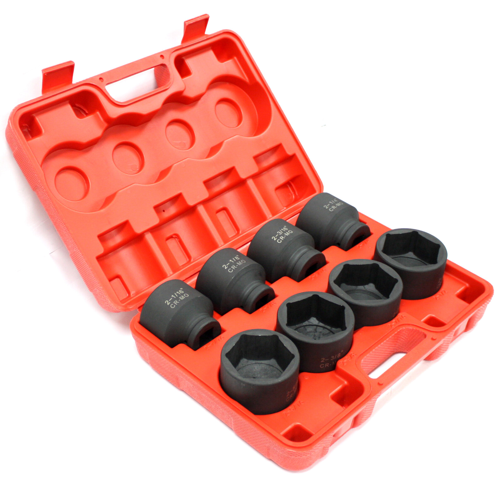 8pc 3/4″ Drive Jumbo Large Shallow Impact Socket Set 6 Point SAE 2-16″ to 2-1/2″