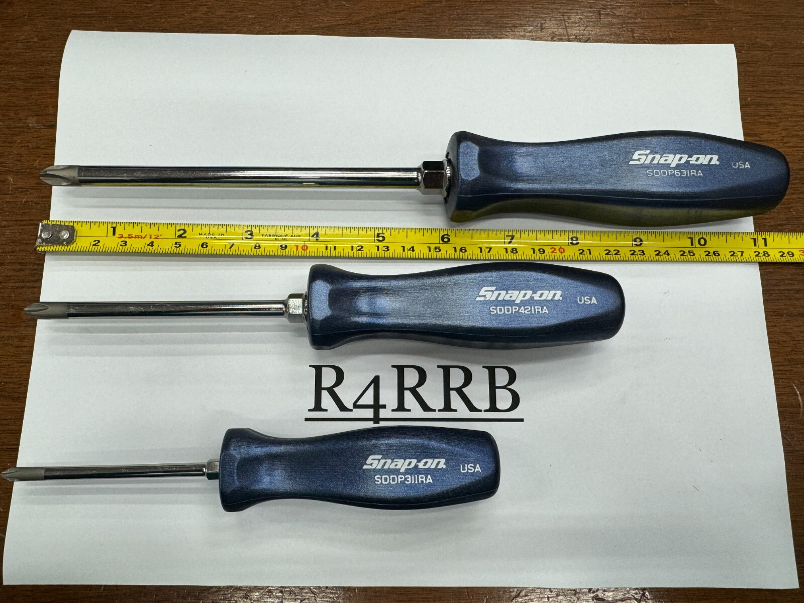 Snap-on Tools USA NEW 3pc POWER BLUE GRIP PHILLIPS P1 P2 P3 Screwdriver Lot Set