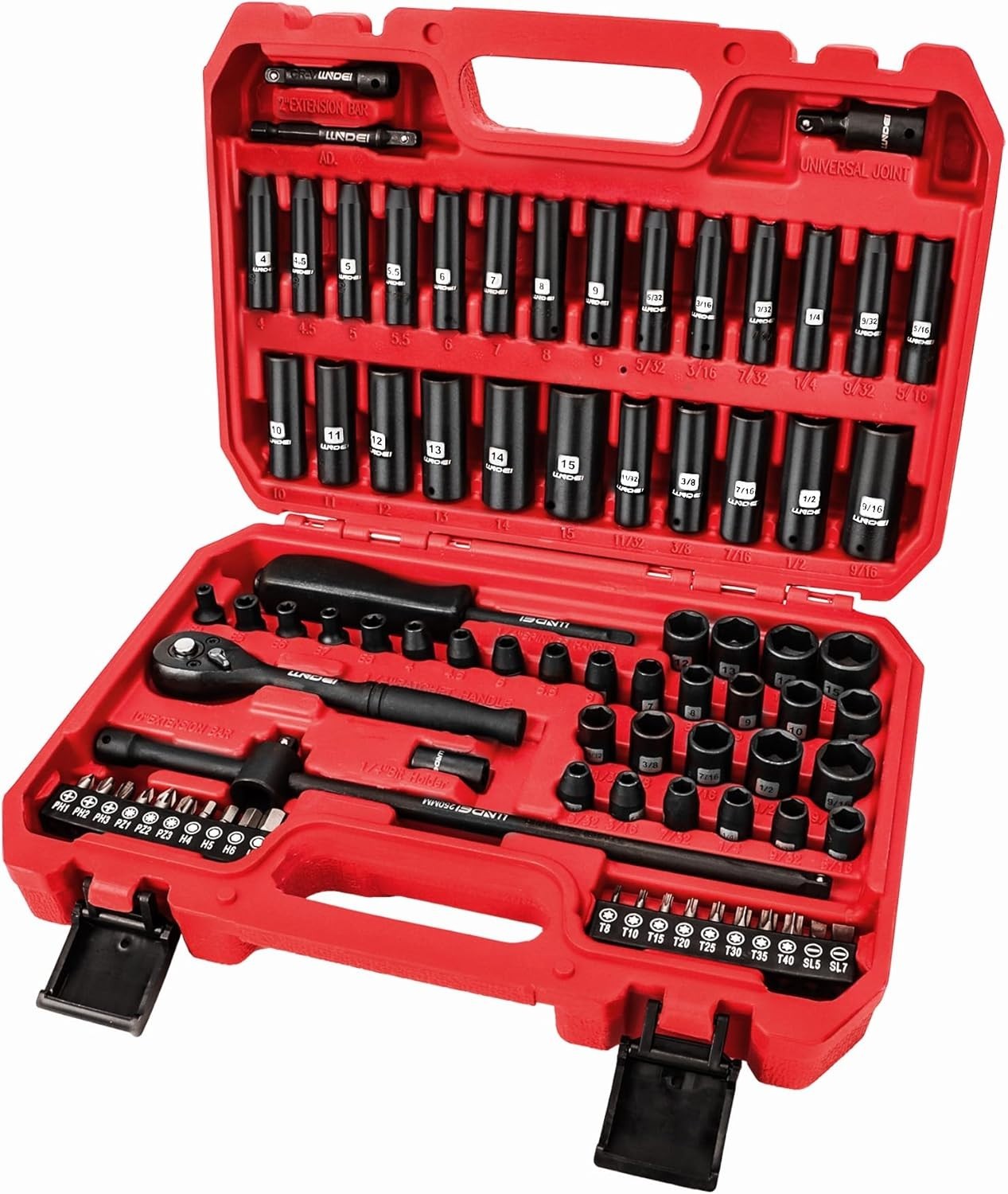 Durable Impact Socket Set – 83 Pieces with High-Visibility Markings &