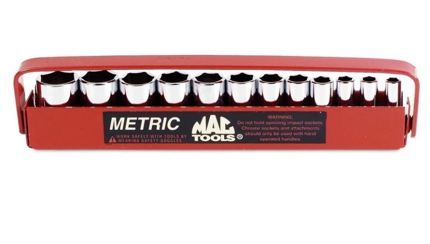 Mac Tools SMDM126BRPT 12 PCs 1/4″ Drive Metric Deep Chrome Socket Set New Sealed