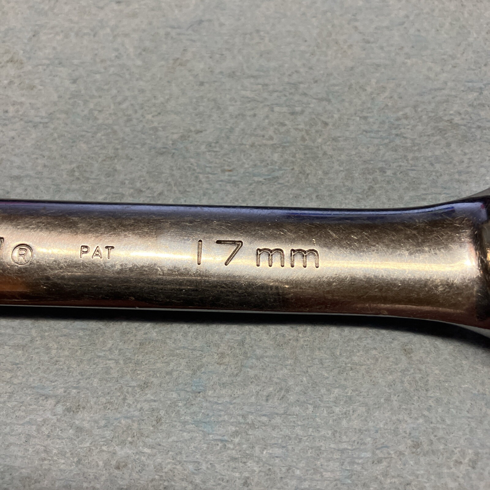 Used GearWrench 17mm 85517 Non-reversible Ratcheting Combination Wrench