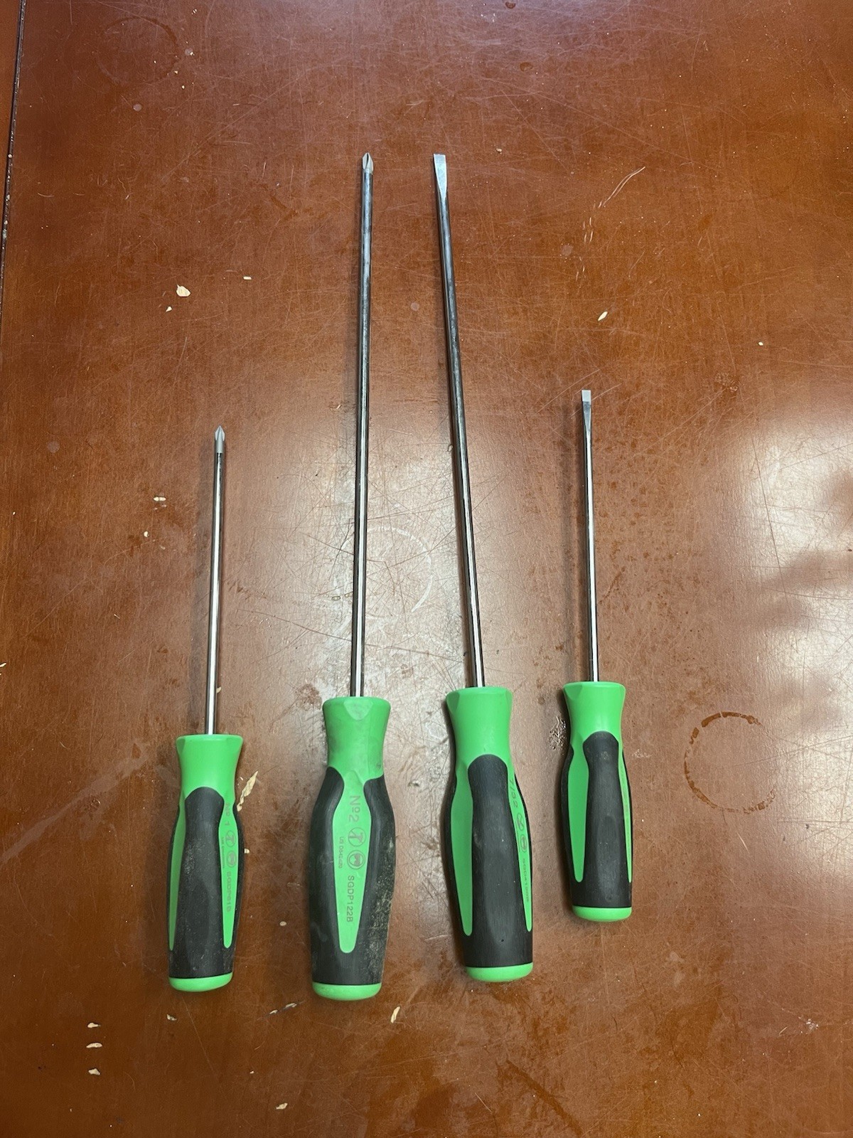 Snap On Cabinet Drive Set Of 4 No1 No2 7/32 And 3/16 Green Handle