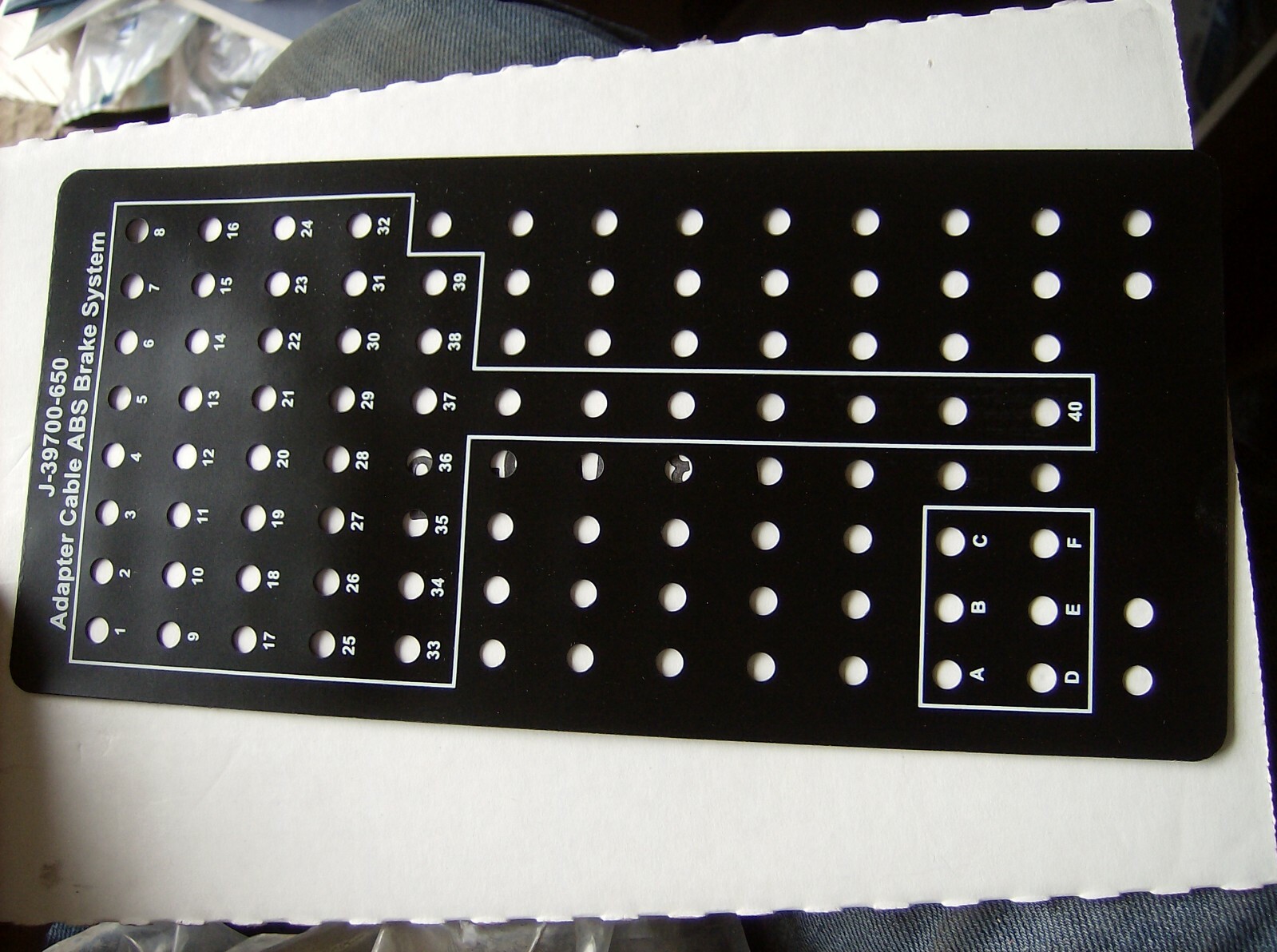 KENT MOORE J39700-650 J39700-651 BREAKOUT BOX OVERLAY AND ADAPTER