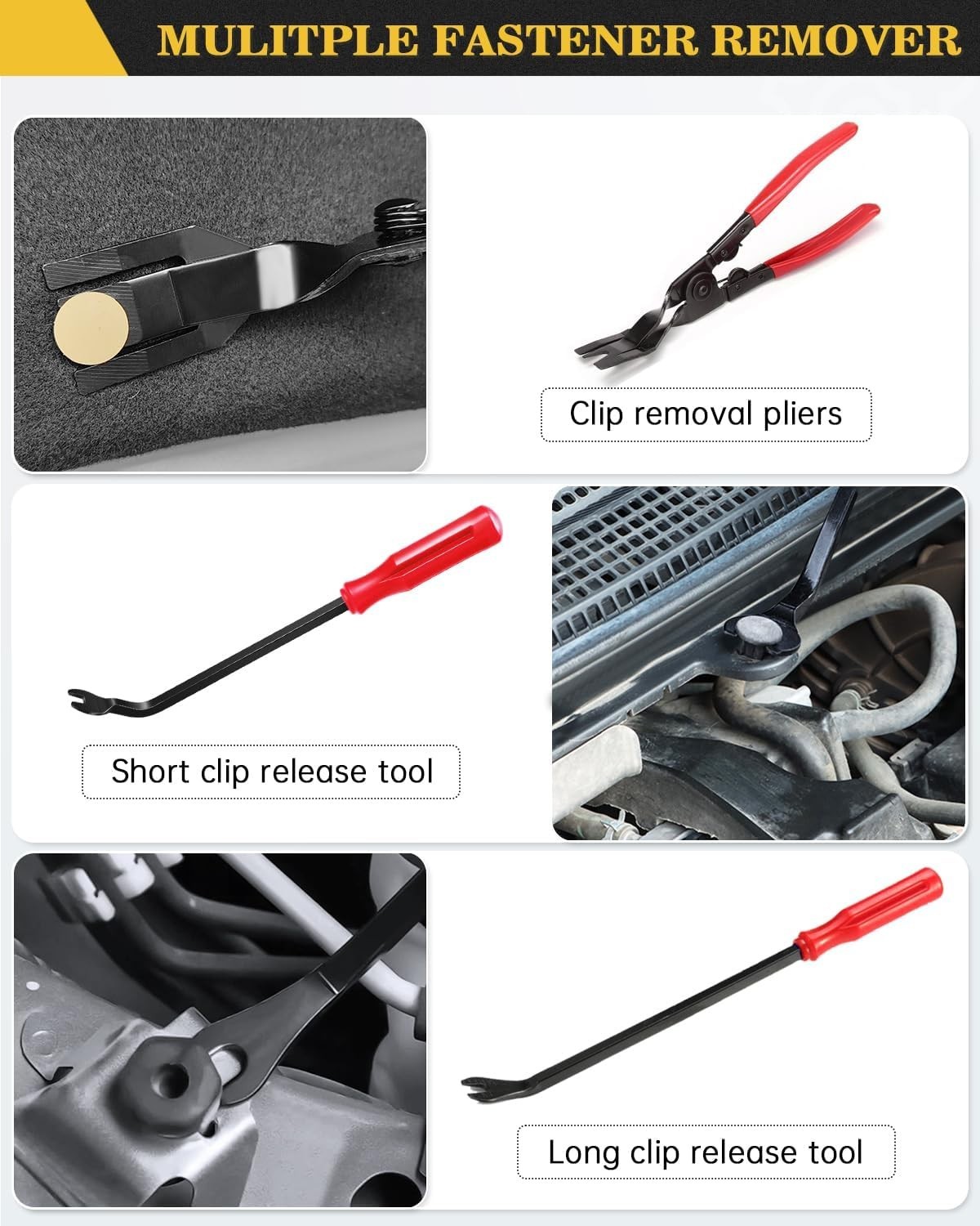 Trim Removal Tool,120Pcs Car Panel Door Audio Removal Tool Kit, Auto Clip Pli…