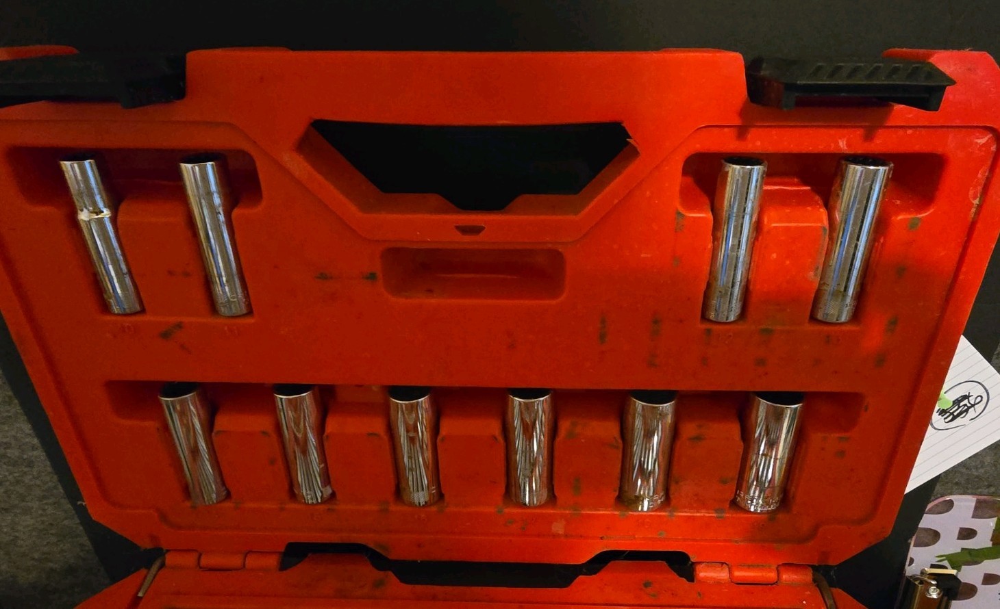 Craftsman 1/4 Socket Set 40 Pieces Includes Assorted Sockets Tubes and Case Used