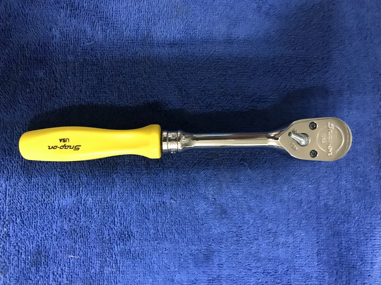 New Snap on Dual 80 Technology Yellow Handle 3/8 Drive Ratchet FH936H NOS