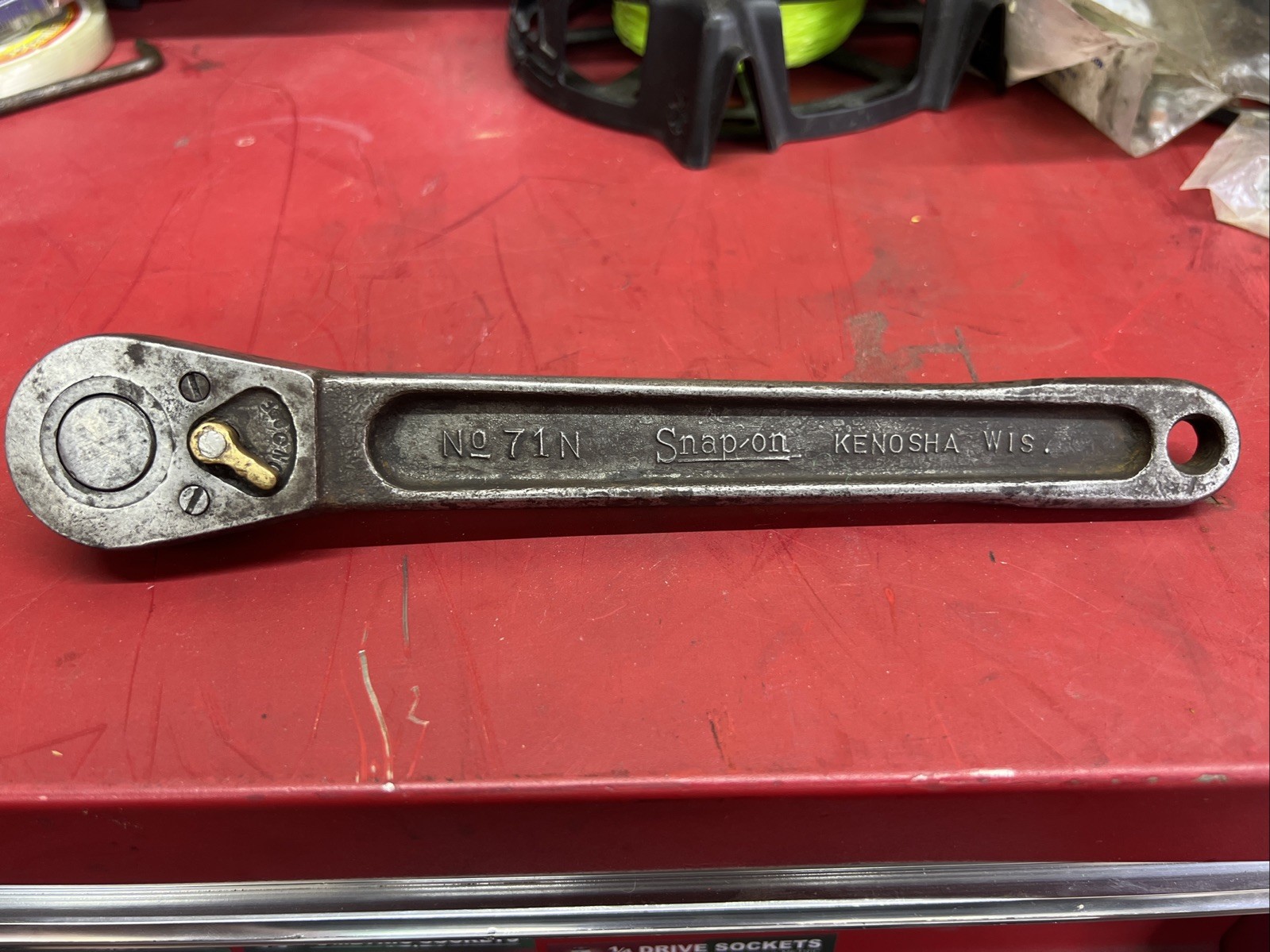 SNAP-ON RARE US GOV’T 1945 G RATCHET NO. 71 N 1/2″ DRIVE SNAP ON