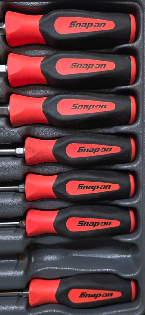 SNAP ON TOOLS USA SGDX120B 12pc ORANGE Soft Grip Combo Screwdriver Set Missing 2