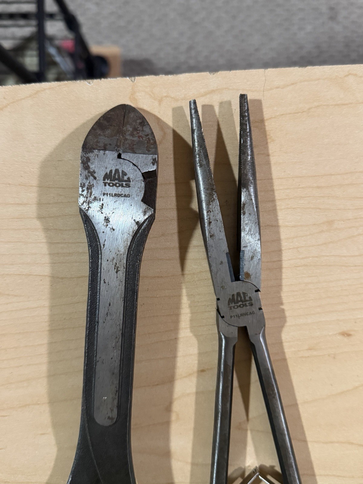Mac Tool 5 Piece 11” Plier Lot