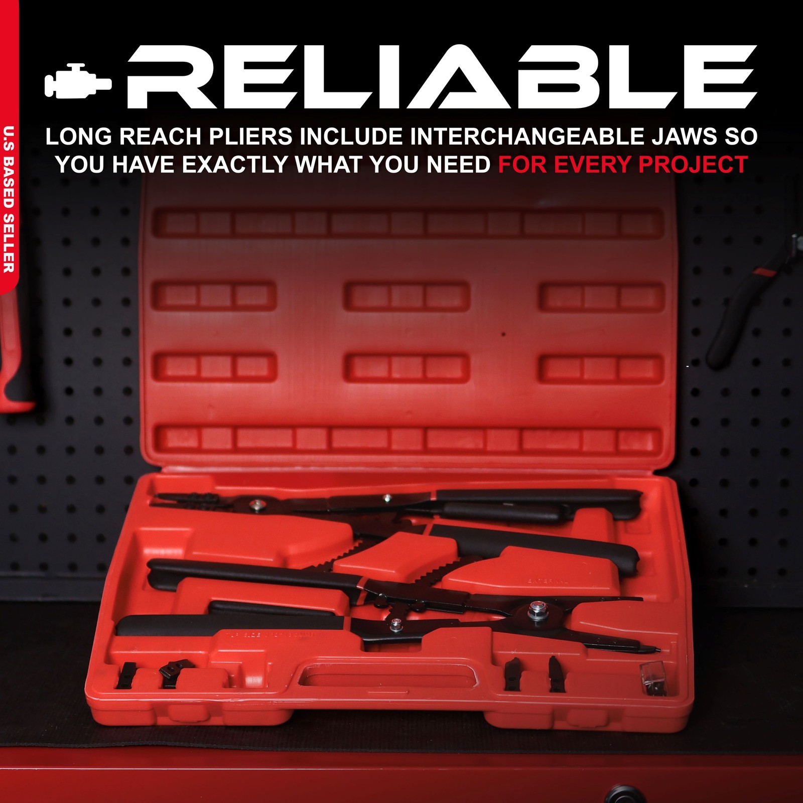 ABN | Snap Ring Pliers Set – 16 IN Snap Ring Pliers Straight and Angled Jaws