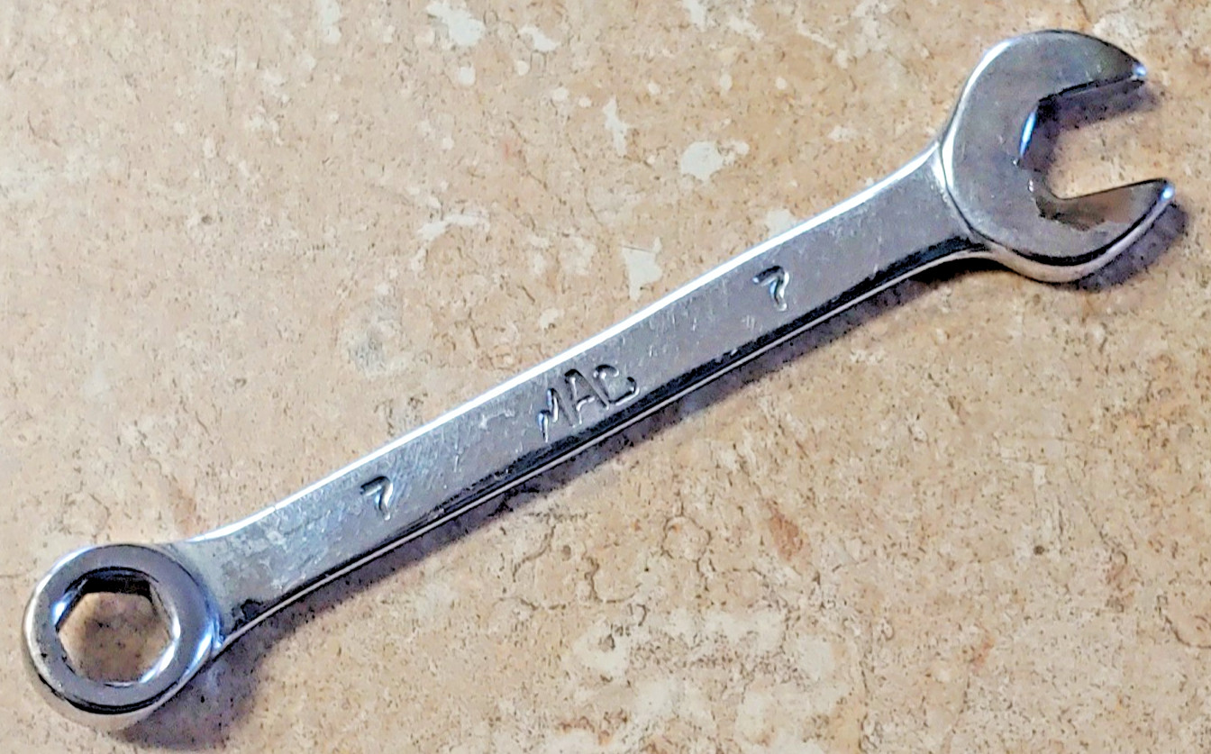 MAC tools M7CH 7mm metric 6-point Combination Wrench 3½-inches long Made in USA