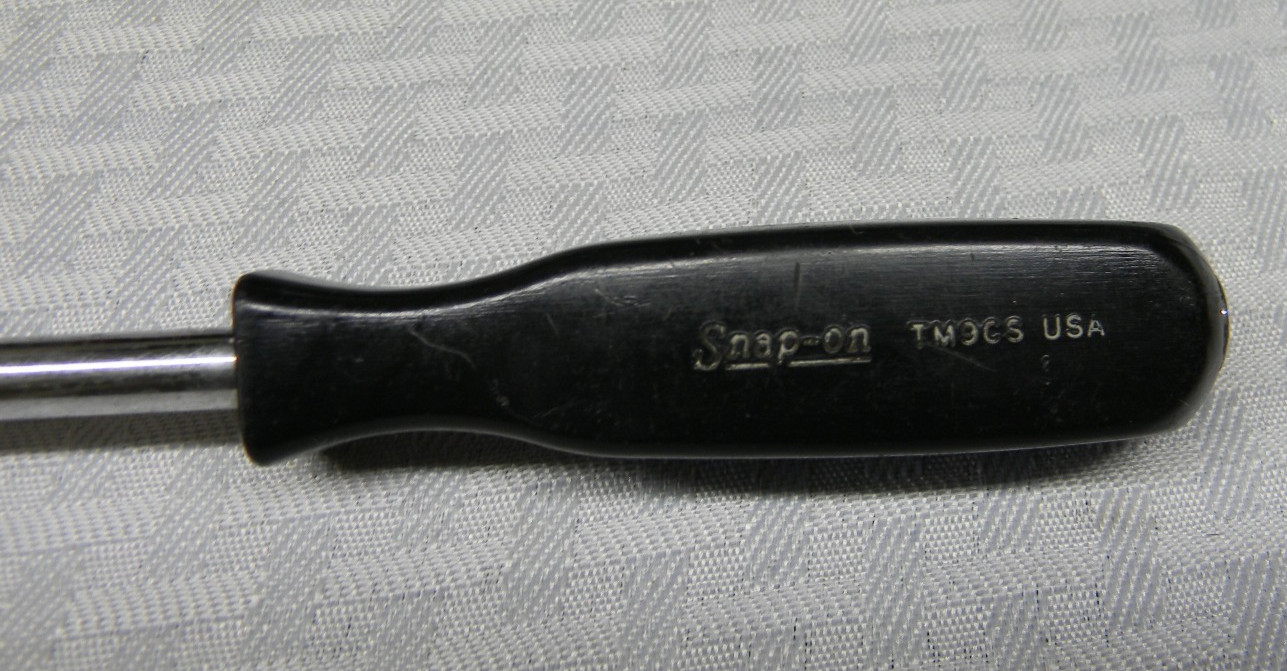 SNAP-ON 1/4″ DRIVE BLACK HARD HANDLE 9″ LONG SHANK DRIVER #TM9CS