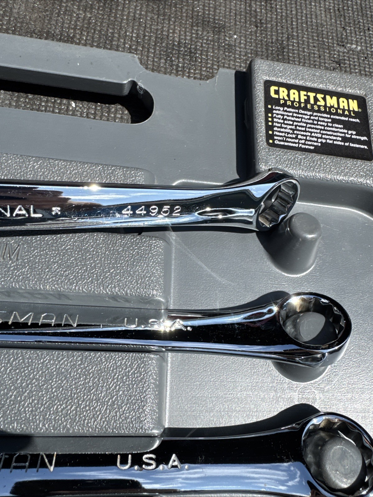 Sears Craftsman Professional Long Pattern Metric Wrench Set 44970 Jumbo K Series