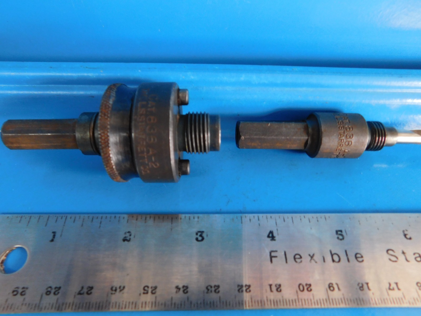 USED, STARRETT HOLE SAW ARBORS , LOT OF TWO