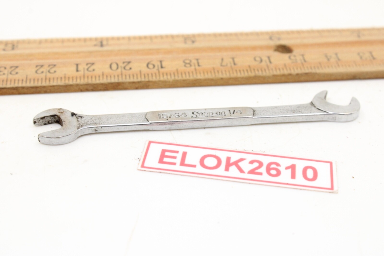 Snap-on DS1516 15/64″ X 1/4″ SAE Chrome Open End Ignition Wrench USA