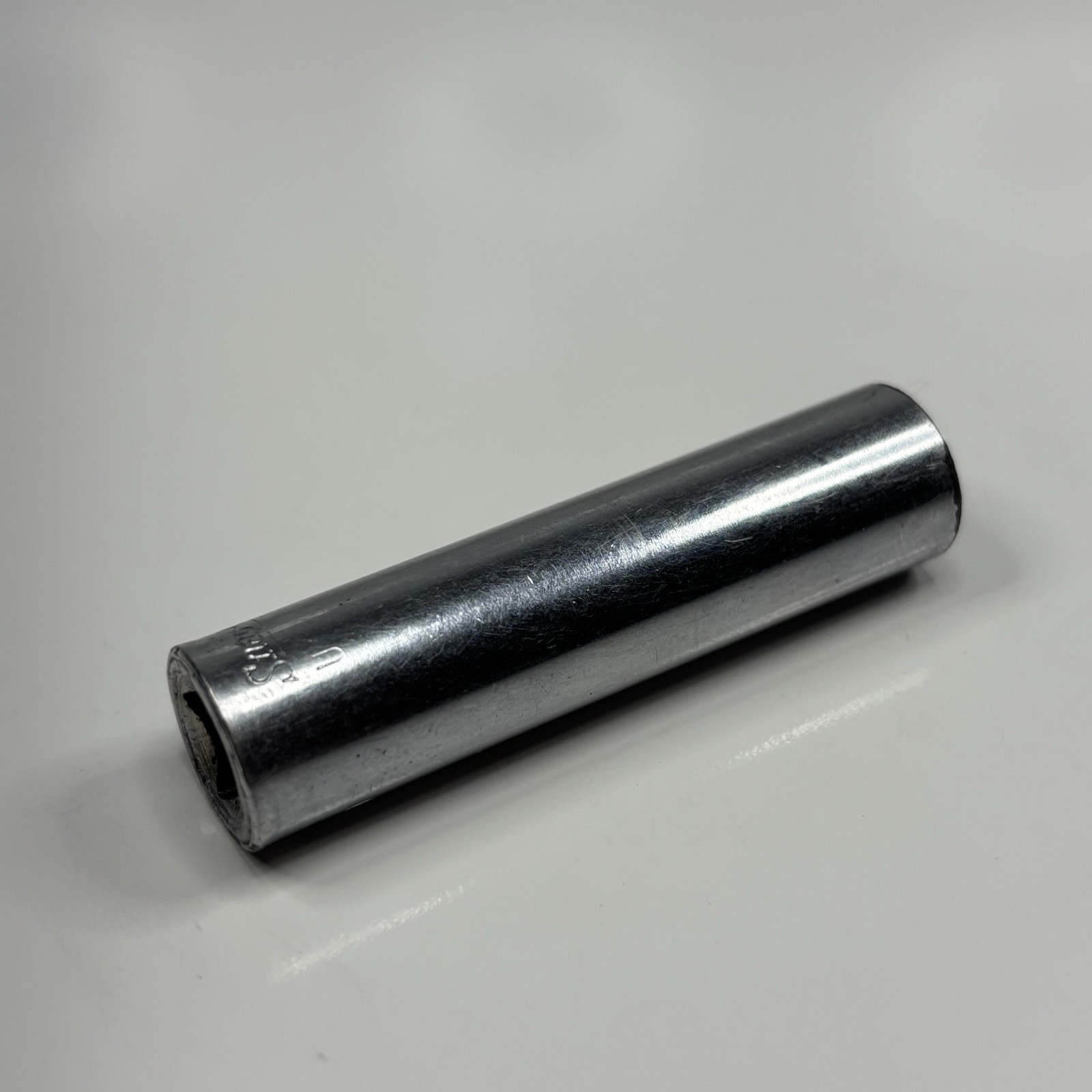 Snap On Tools STM11 1/4 Dr 6Pt SAE 11/32” Flank Dr Deep Chrome Socket USA VTG