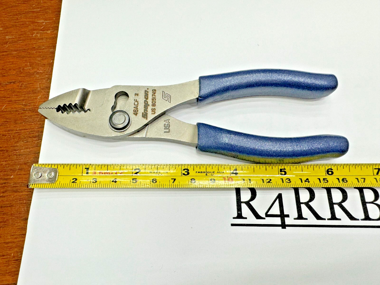 Snap-on Tools USA NEW POWER BLUE 6″ Soft Grip Combo Slip-Joint Pliers 46ACFMB