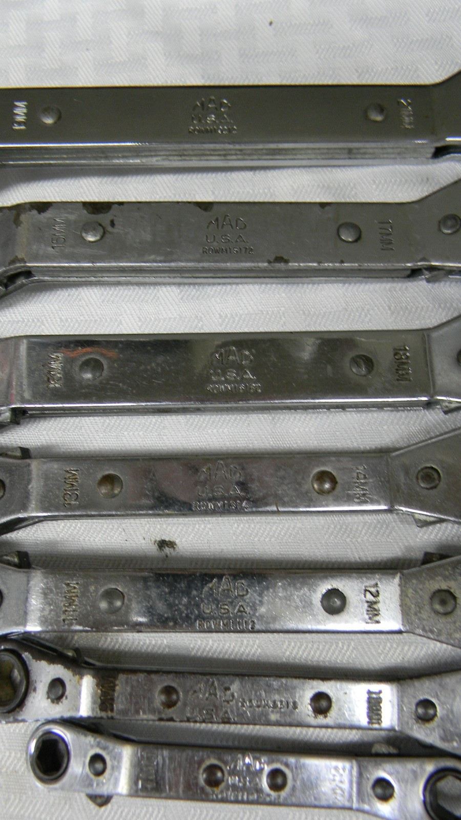 MAC TOOLS 7PC METRIC 6/12PT RATCHETING OFFSET BOX WRENCH SET 7MM-21MM #ROWM7-212